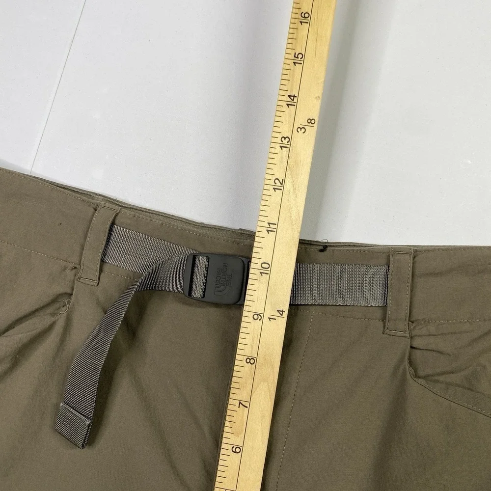 The North Face Paramount Trail Shorts Men 36 Brown Hiking Belted Cargo Pockets